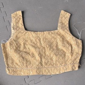 Gold crop top